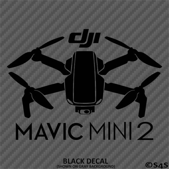 DJI Mavic Mini 2 Silhouette Drone Quadcopter UAS UAV Vinyl Decal Choose Color Etsy