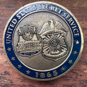 Vintage 1865 USSS US Secret Service Presidential Protective division challenge coin