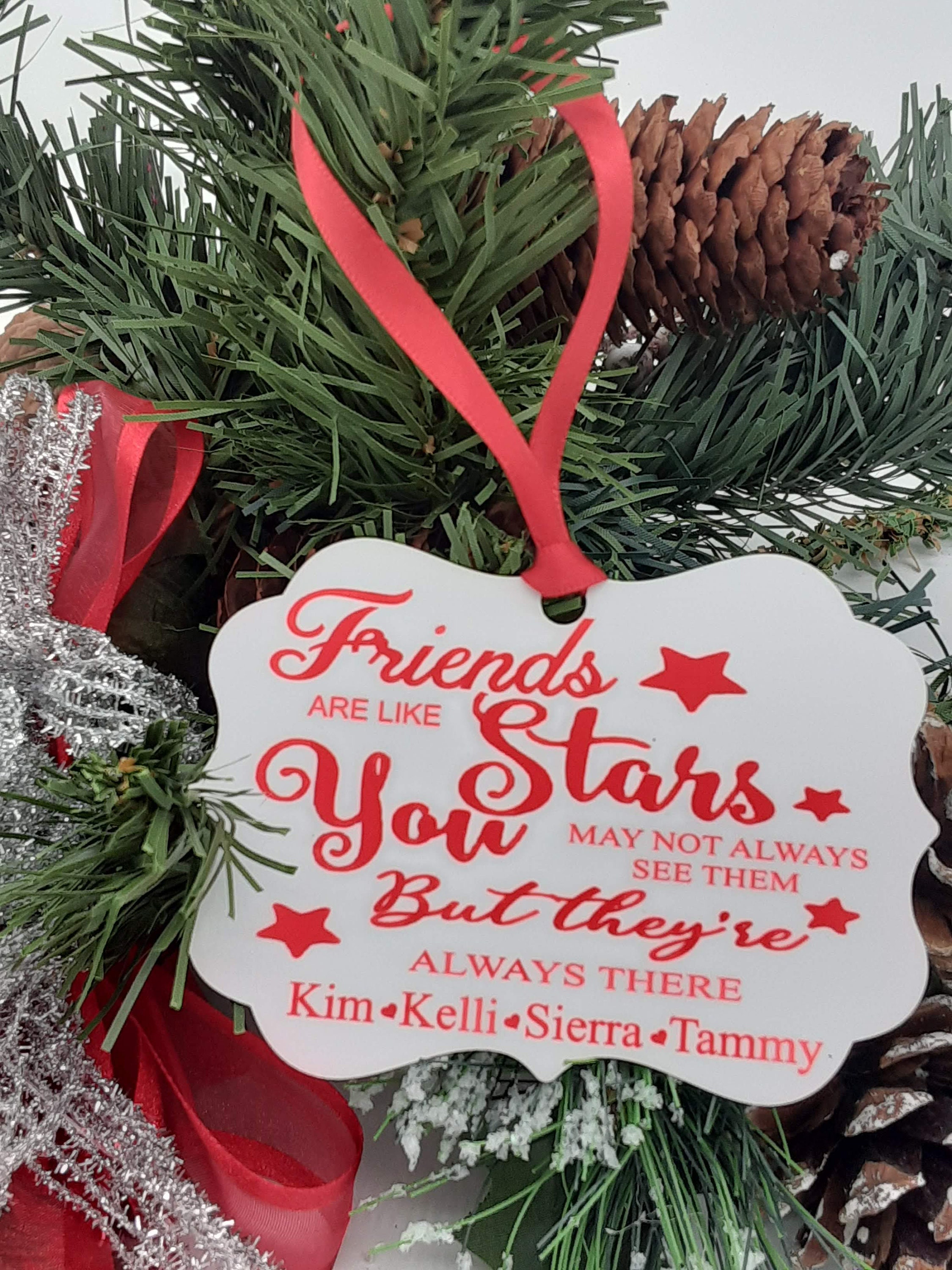 Friend Christmas Ornament Custom Christmas Ornament Friends Etsy