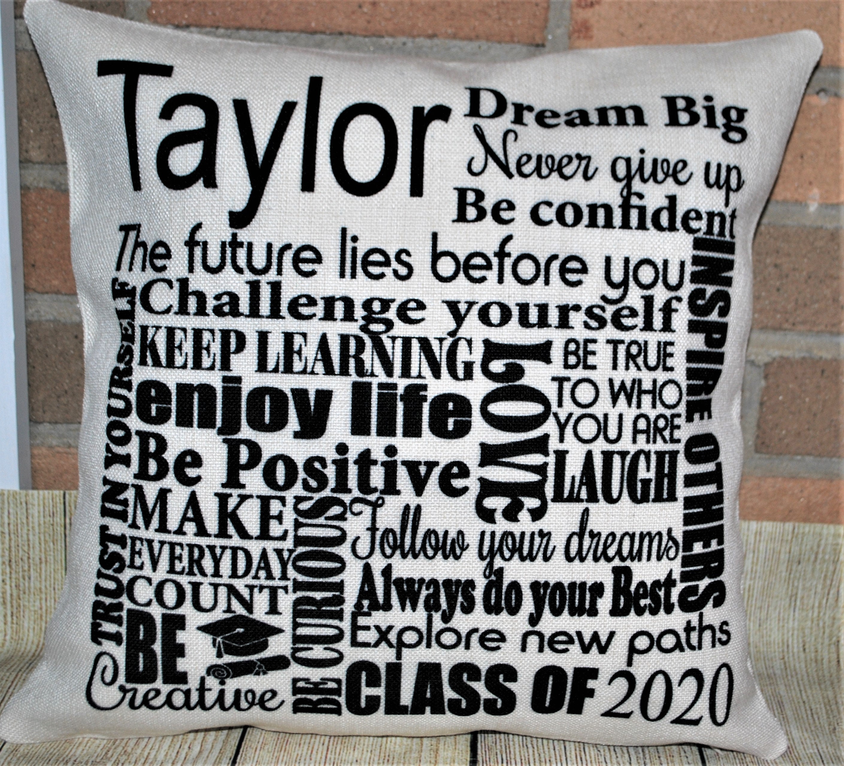 Personalized Grad Pillow Customized Graduation Pillow Etsy