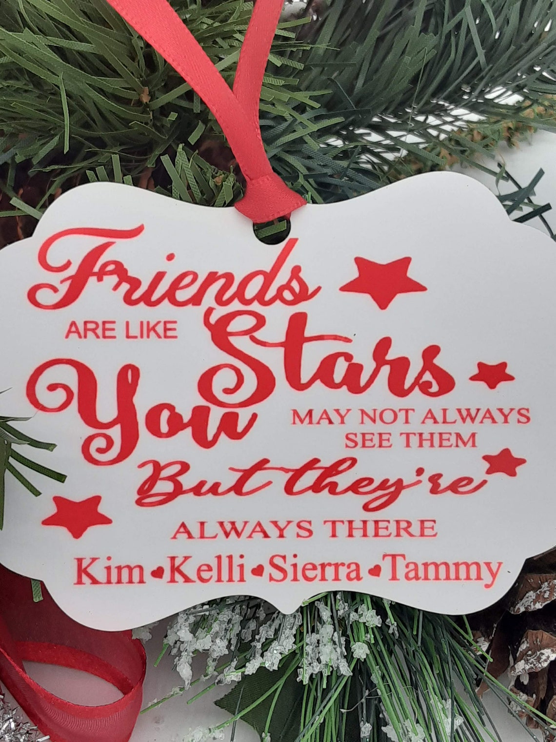 Friend Christmas Ornament Custom Christmas Ornament Friends  Etsy