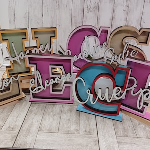 Personalized Letter Piggy Bank: Wooden Alphabet Bank, Gift for Kids
