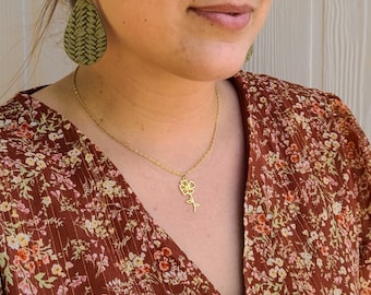 Gold Birth Flower Necklaces