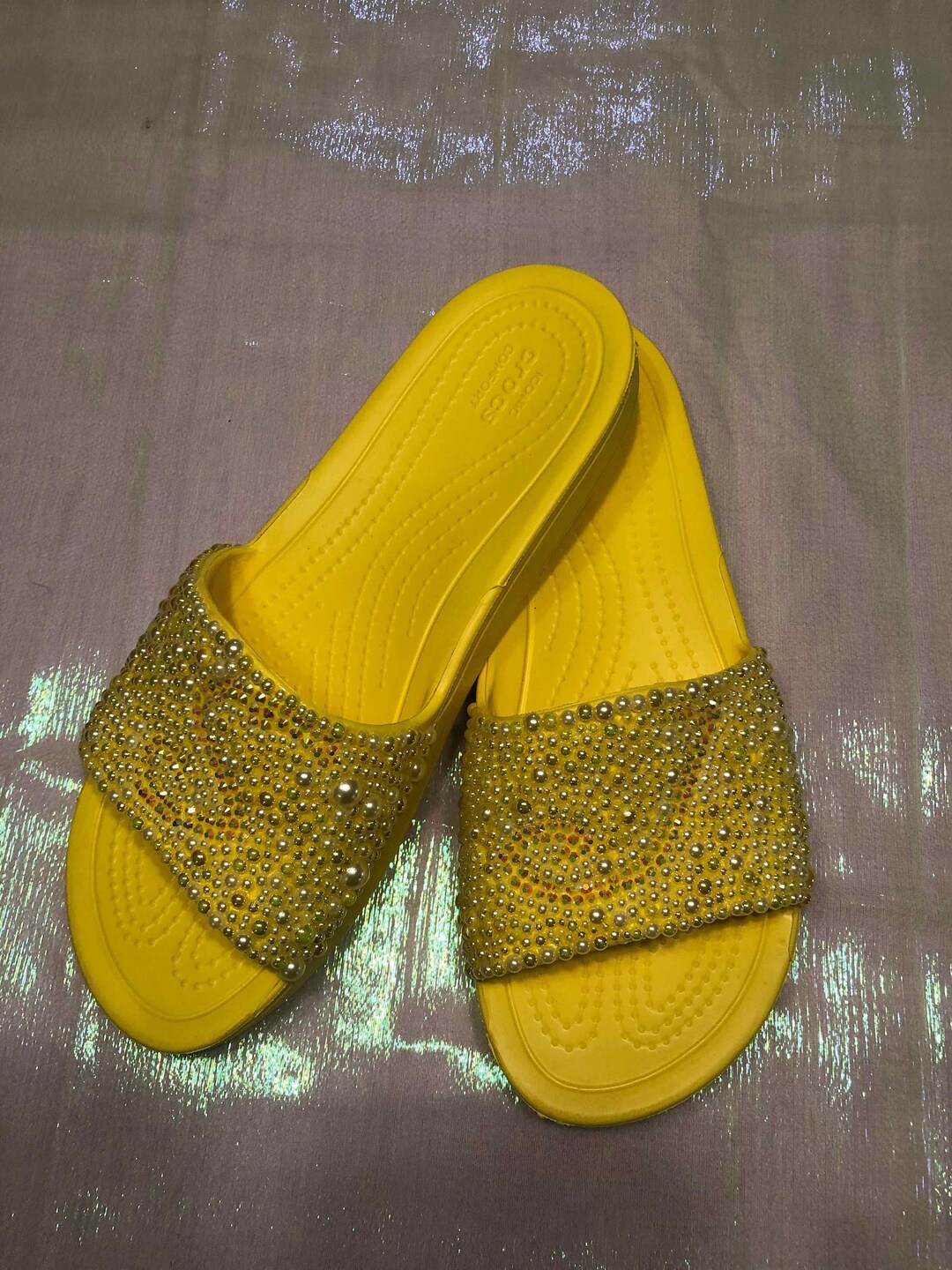 Woman's Custom Initial Croc Slides - Etsy