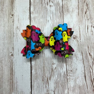 Halloween hair bow, ghost hair bow, toddler hair clips, baby headbands