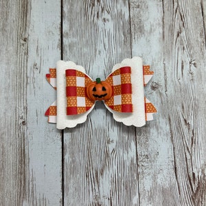 Halloween hair bow, fall bows, pumpkin bows, toddler hair clips, baby headbands