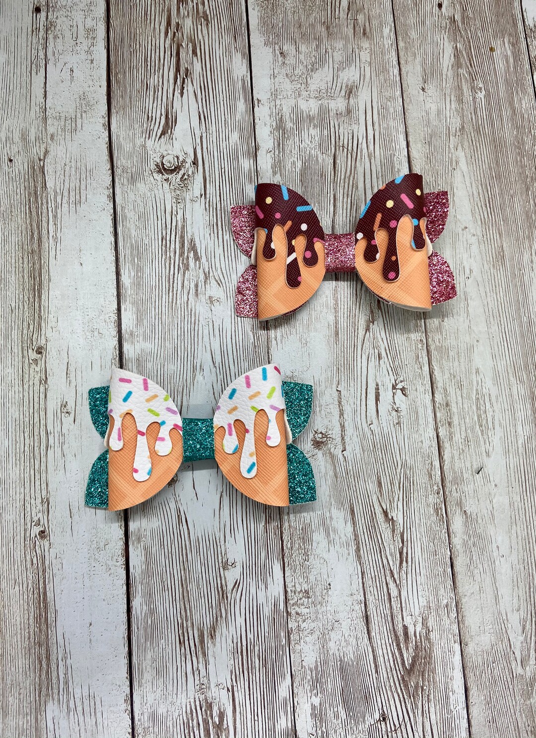 Ice Cream Hair Bow, Sprinkles Bow, Summer Bows, Toddler Hair Clips