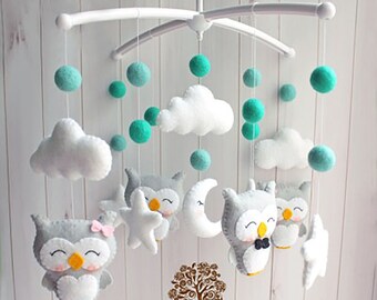 owl cot mobile
