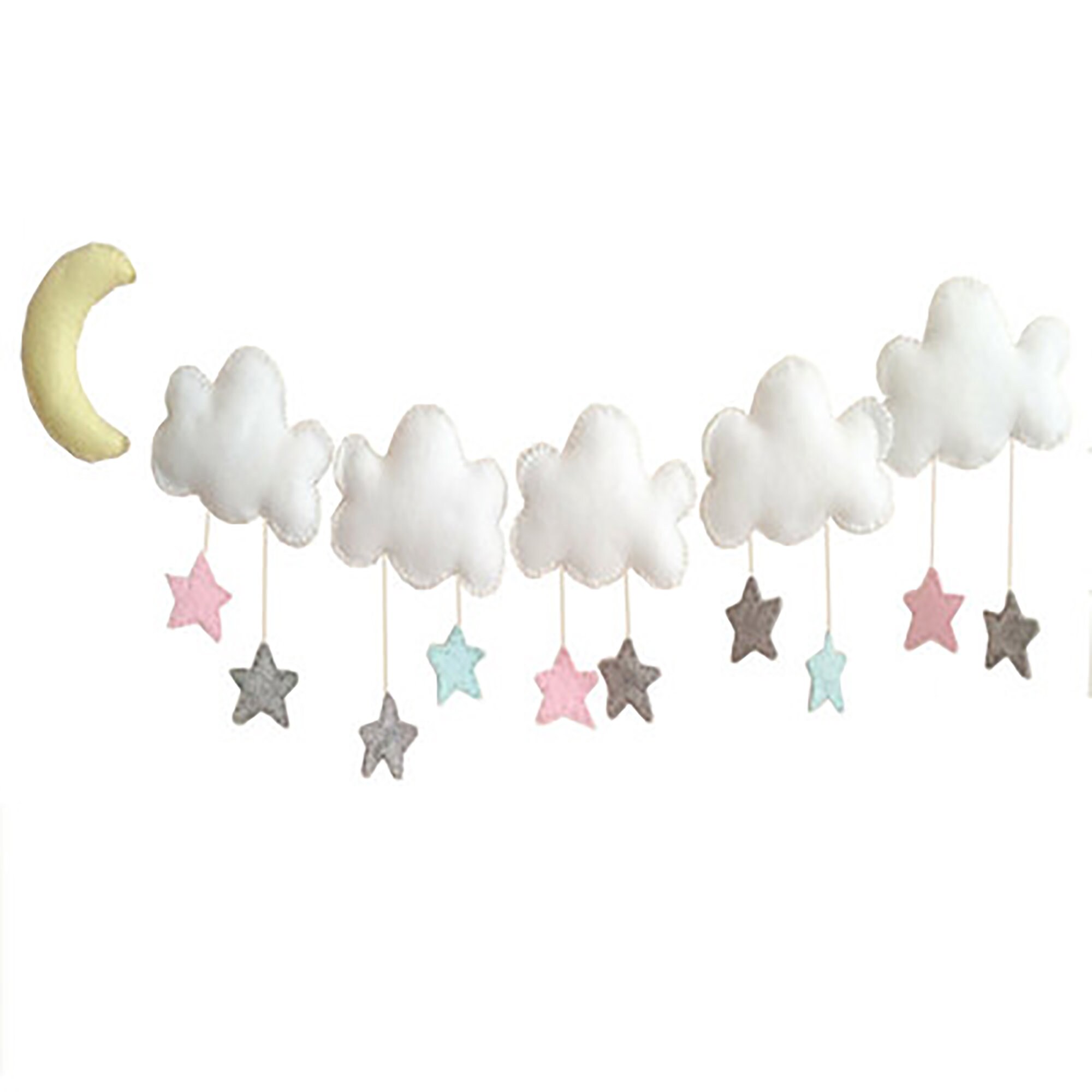 Clouds and Star Garland Nursery Decor Wall Hanging Home Etsy