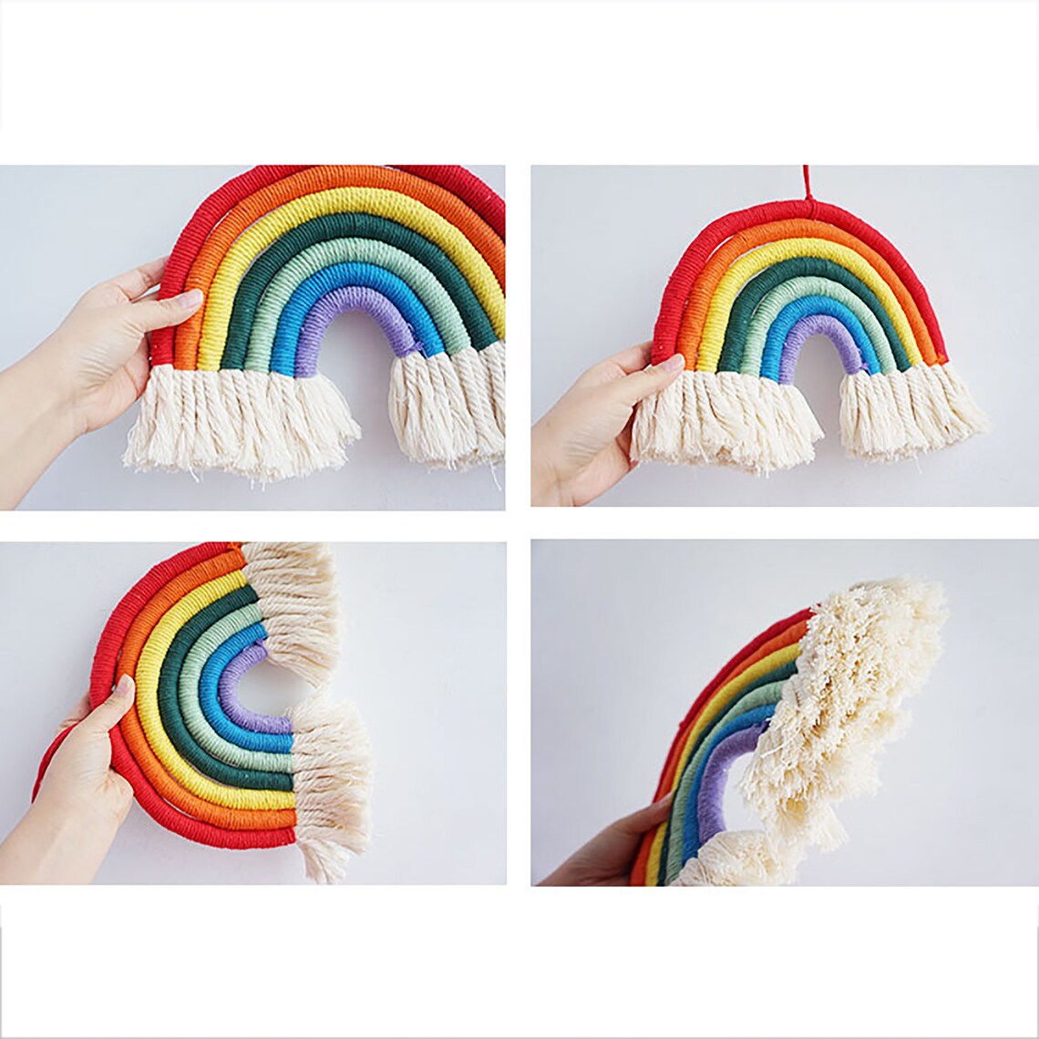 Woven Rainbow Wall Hanging Kit DIY Colorful Handmade Weaving Etsy