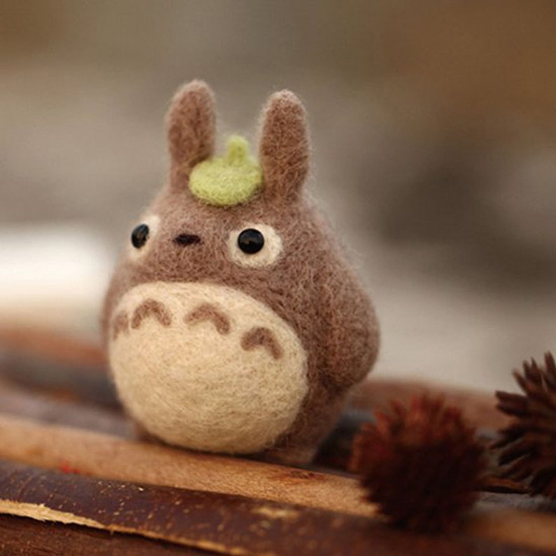 Wool Needle Felt Totoro KitDIY Handmade Needle Felt Etsy