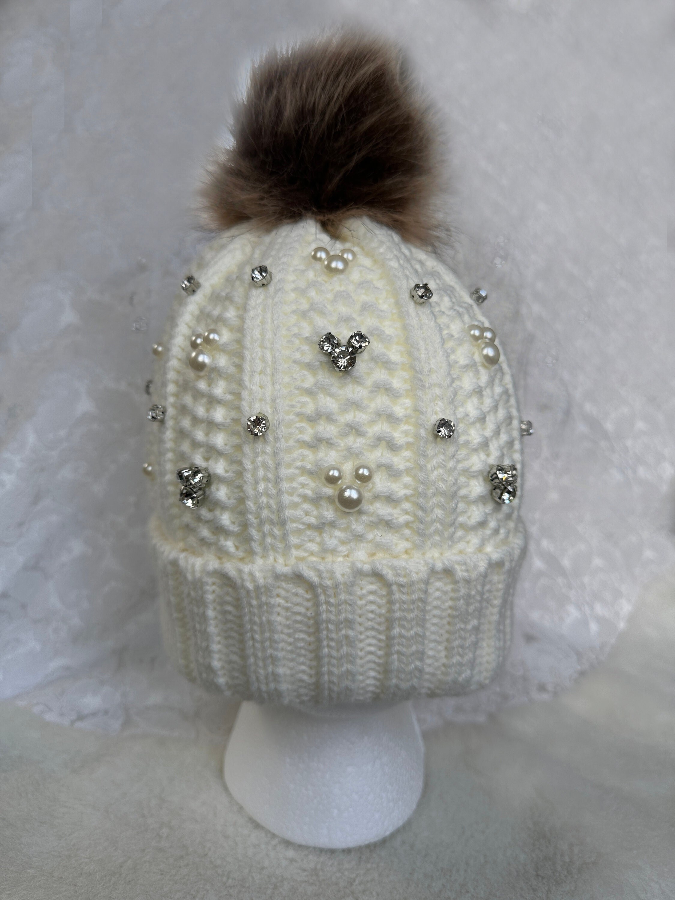 Rhinestone Pom Beanie - Etsy display picture 1