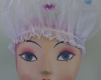 Butterflies Bouffant Shower Cap