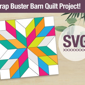 SVG Digital File for Texas Star Barn Quilt Pattern, Farmhouse Decor