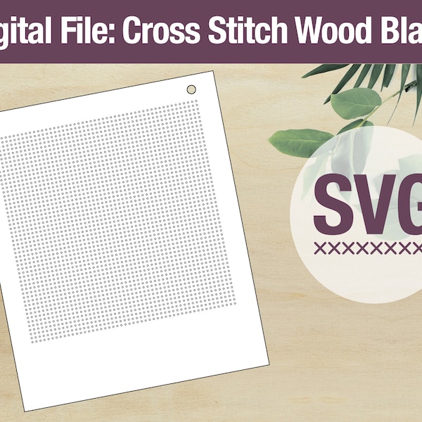 Cross Stitch Blank File, Cross Stitch Polaroid Style Frame SVG laser cut file, embroidery blanks, Laser cut Glowforge CNC svg