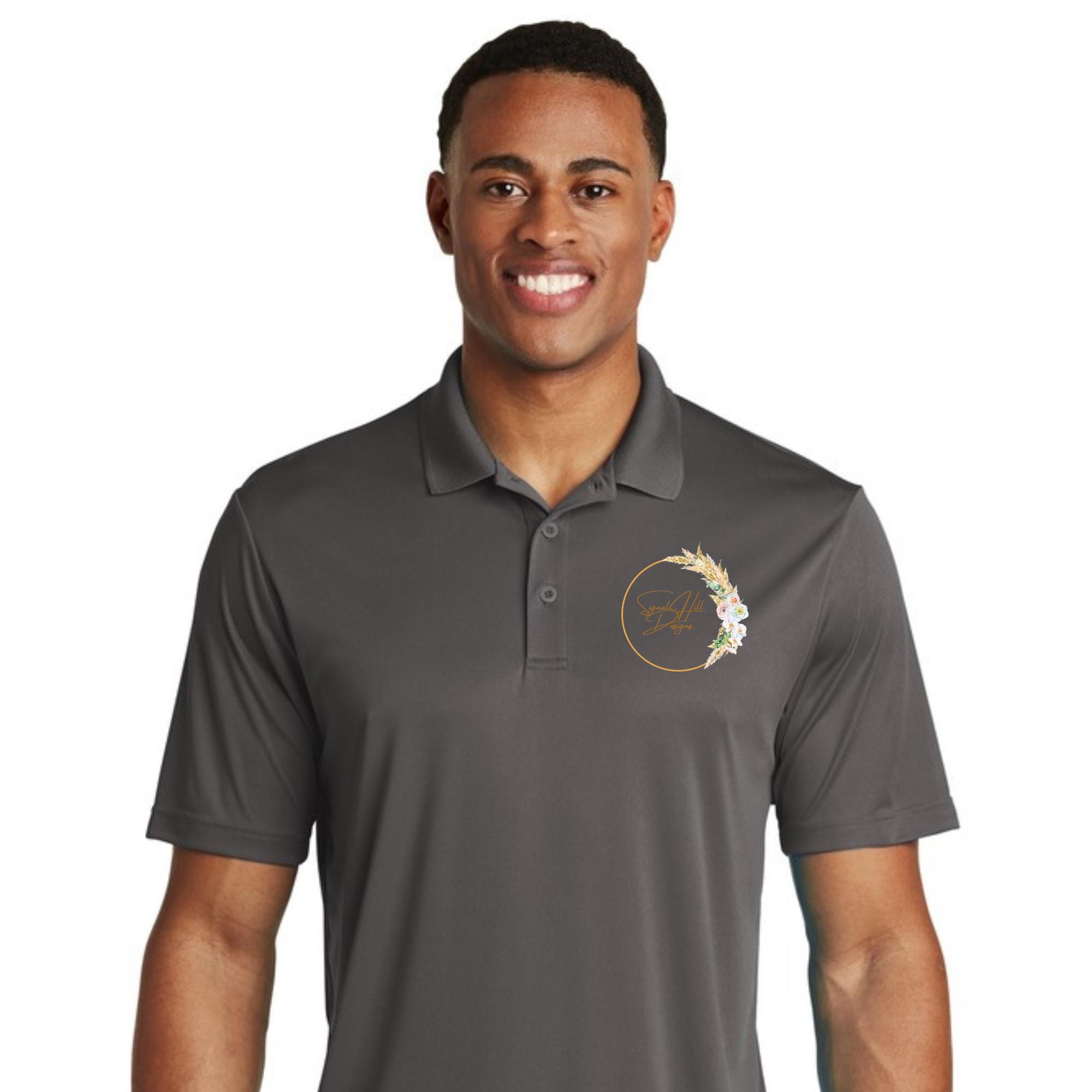 dri fit polo shirts with company logo