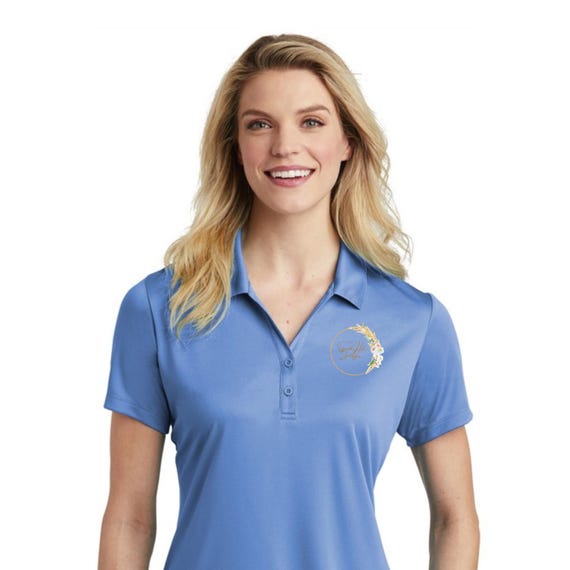 Custom Embroidered Women's Polo Shirt: Moisture-Wicking Performance Tee