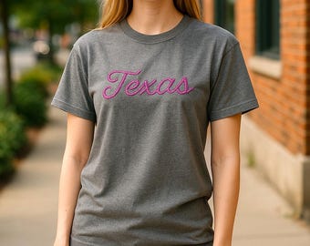 Custom Embroidered Tee with a Chain Stitch;  Comfort Colors Tee