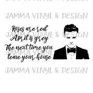 Roses are Red April is Grey|SVG|PNG|Instant Download