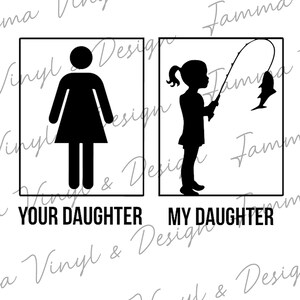 Meine Tochter Fische | SVG-Datei | Schneiden Datei | Dxf| Png | Jpeg | Sofortiger Download