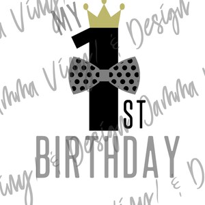 Erster Geburtstag Krawatte Hut | SVG-Datei | Schneiden Datei | Dxf| Png | Jpeg | Sofortiger Download