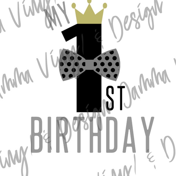 First Birthday Tie Hat|SVG File|Cutting File|Dxf|Png|Jpeg|Instant Download