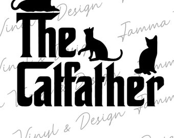 The Catfather|SVG File|Cutting File|Dxf|Png|Jpeg|Instant Download