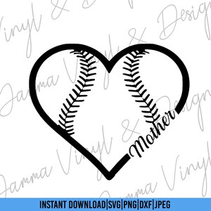 Baseball-Mama | SVG-Datei | Schneiden Datei | Dxf| Png | Jpeg | Sofortiger Download