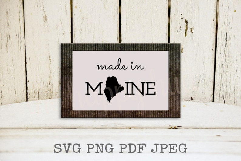 Maine Instant Wall Art Maine Home Made in Maine Printable Etsy