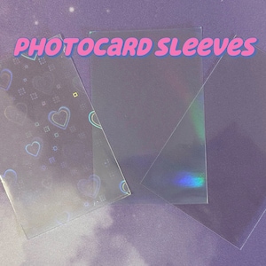 Holographic K-pop photocard card sleeves, penny sleeves, game card protector, trading card protector, hologram, lomo pc card sleeves