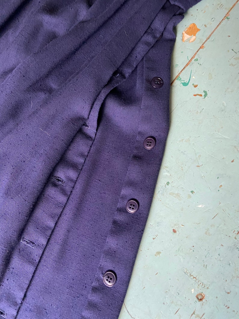 See pics carefully for condition and flaws prep 1980s proper ladies 2 piece dress and jacket contrast khaki on navy dress PREP /& PLAID
