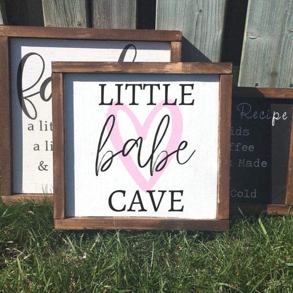 Little Babe Cave // Perfect Playroom or Nursery Wood Sign!