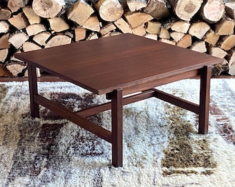 Mid century Scandinavian walnut flip top coffee table by Yngve Ekstrom for Swedese Sweden