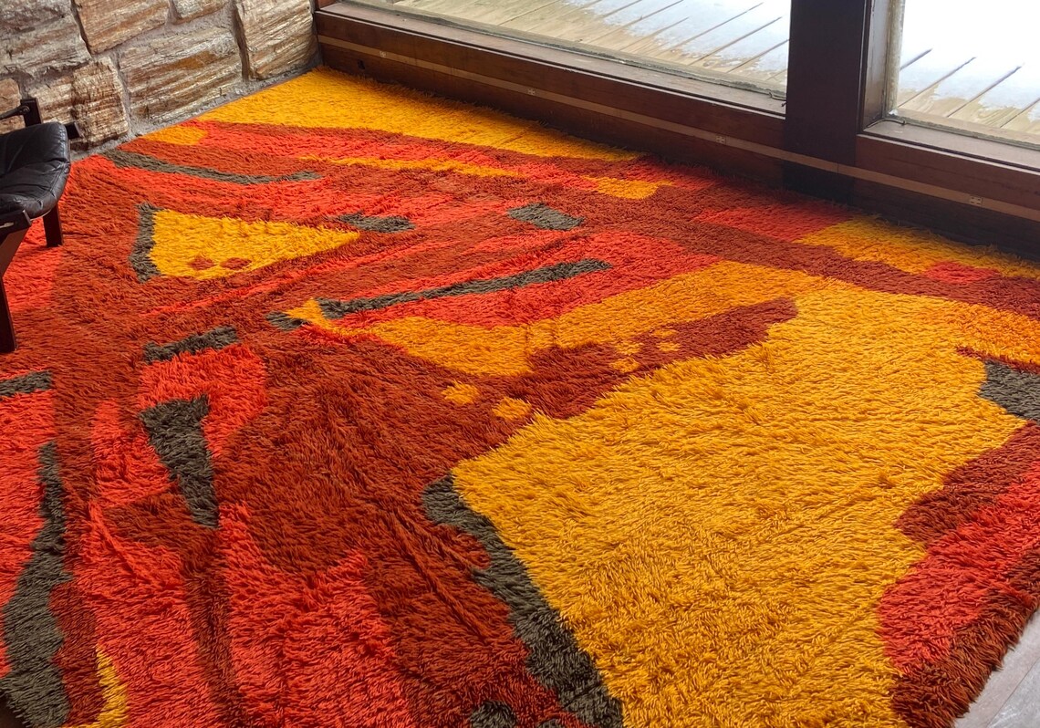 XL Large Room Size Danish Ege Rya Rug - Etsy