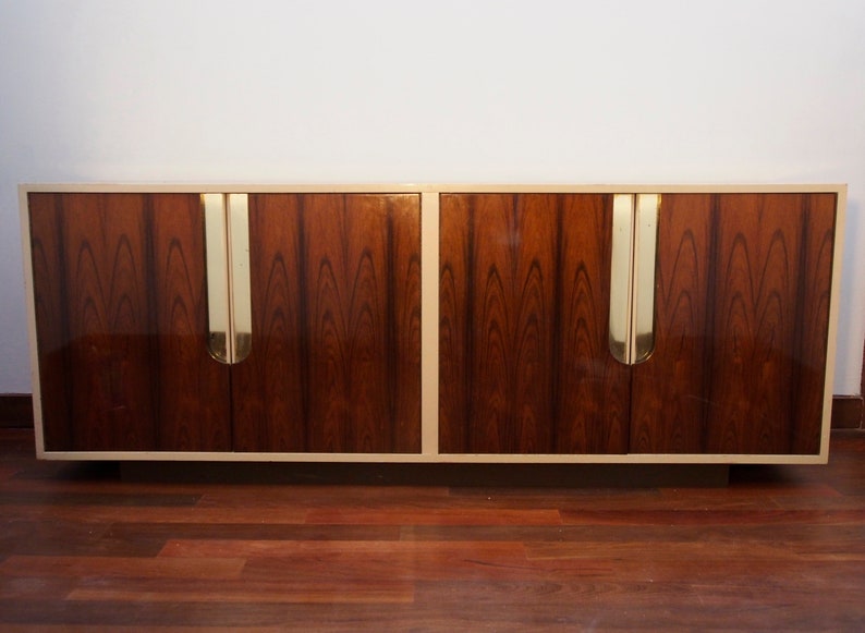 Stunning Mid Century Wall Mounted Rosewood Credenza Milo Etsy
