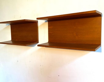 Pair of Danish teak shelves by Pedersen & Hansen Viby J