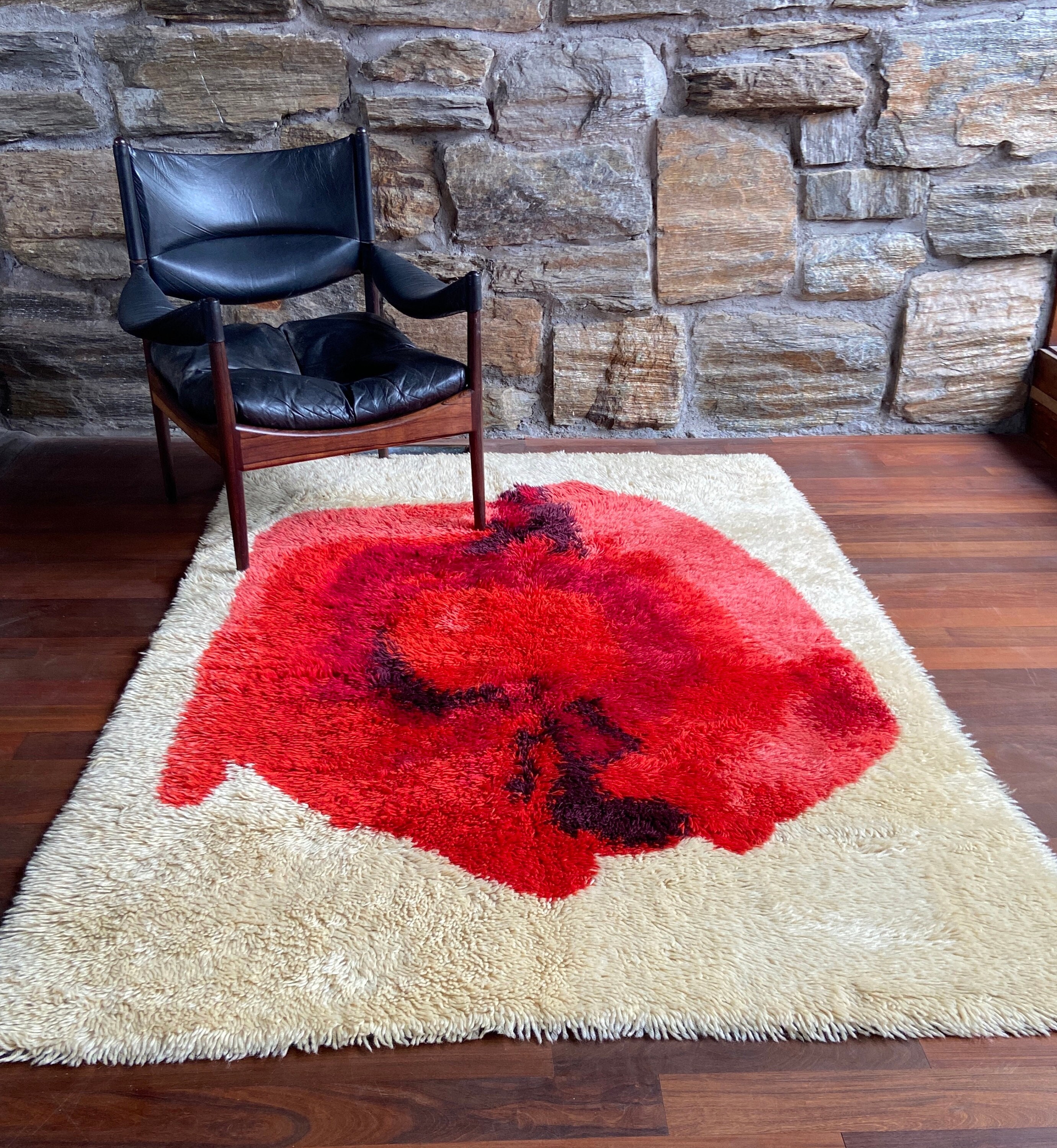 Mid Century Danish Ege Rya Wool Rug - Etsy