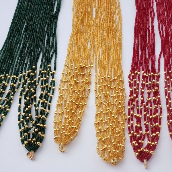 Beaded Necklace Accessories | Indian Jewelry | DIY Jewelry Chains |Pendent Chains | Tribal Jewelry Accessories | Just Add Pendent |End Chain