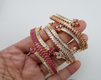 Size 2-6 | Ruby AD Bracelet | Bridal |Indian Jewelry |Indian Wedding Jewelry |Dance|Women's Bracelet |Gift for her | Evening Party Jewellery