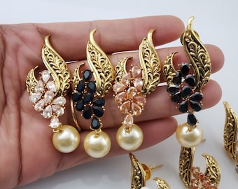 Big Stud Earrings | Indian Stud Earrings | Indian Jewelry | Gold Plated | Bridesmaids Gift | Wedding | Birthday | Anniversary |