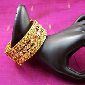 Gold Plated Openable Bangles |Indian Jewelry |South Indian Wedding |Indian Wedding Jewelry |Dance | Bangle Bracelet | Chudiya | Her Gift