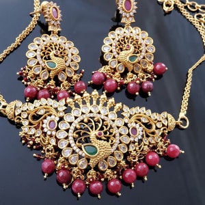AWG 20 | High Rise Choker | Peacock Necklace | Temple Jewelry |South Indian Jewellery | Indian Jewelry | Gift | Guttapusalu
