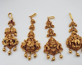 Lakshmi Maang tikka | South Indian Jewelry | Temple jewelry | Indian jewelry | Bridal | Wedding | Hair jewelry | Hair accessories |