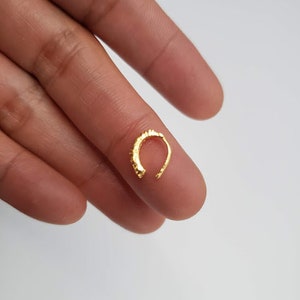 CZ Gold Plated Fake Nose Ring For Women Faux Nose Pin No nose piercing required Bridal Jewelry Nose Hoop Nose Jewelry Ear Cuff SALE image 4