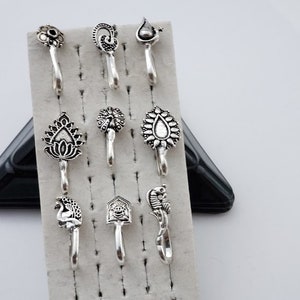 Peacock Oxidized Faux Nose Ring | Nose Stud |Nose Jewelry|No Nose Piercing Required||Nose jewelry|Nose hoop | Left | Right