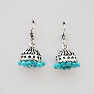 SALE | Oxidized Beads Jhumka Earrings | Jhumki | Indian Jewelry |Lightweight |Dance| Bridesmaids Gifts | Oxidised Jhumka | Bollywood Jewelry