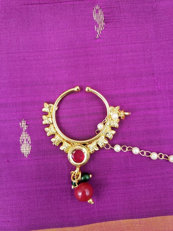 South indian nose ring hotsell designs