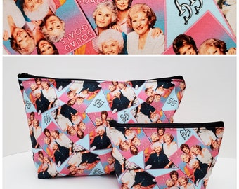 GOLDEN GIRLS Toiletry Bag with Matching Pouch, College Essentials, Nostalgia, Novelty Print, 1980's 1990's Sitcom, Betty White Squad Goals