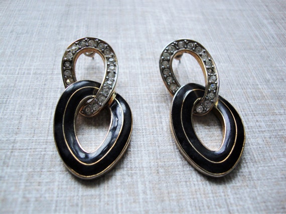 Bergdorf Goodman Enamel Earrings, BG Enamel Earri… - image 2