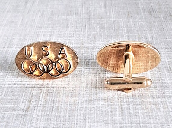 USA Team Olympic Cufflinks, 70s Olympic Games Cuf… - image 6